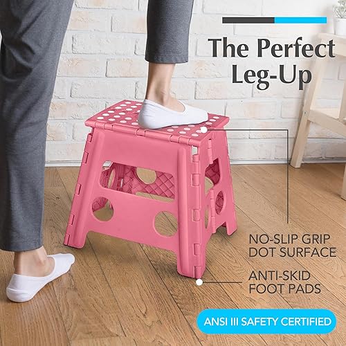 Miniatura 2 de Handy Laundry Taburete Escalón Plegable Ligero - Lo Suficientemente Resistente para Soportar Adultos y Lo Suficientemente Seguro para Niños - Se