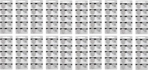 Energizer Baterías CR2032, batería de reloj de litio de 3 V con celda de moneda 2032 - 100 unidades