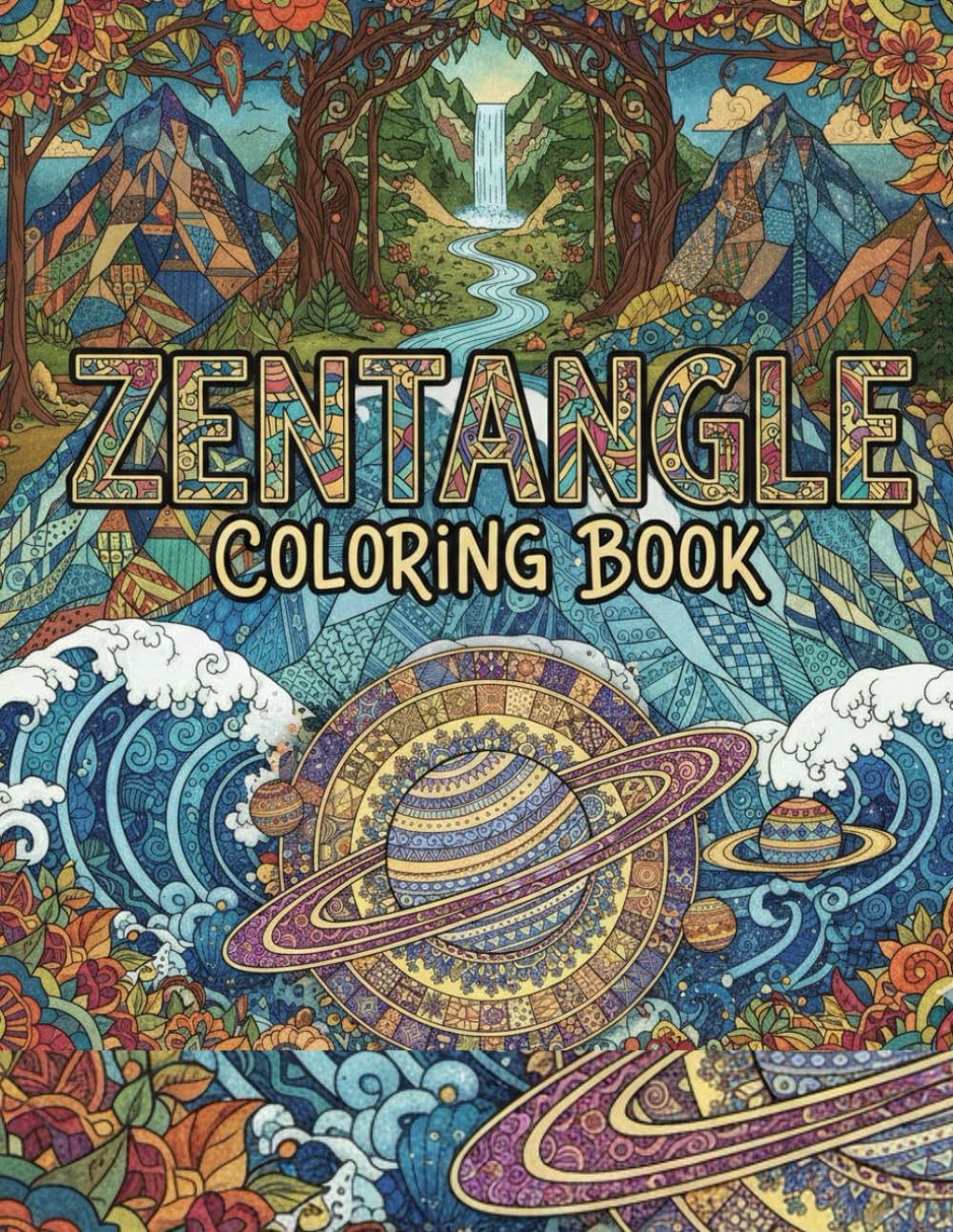 zentangle coloring book: A creative and interactive patterns Designs for Stress Relief, Relaxation, and Mindful Calm
