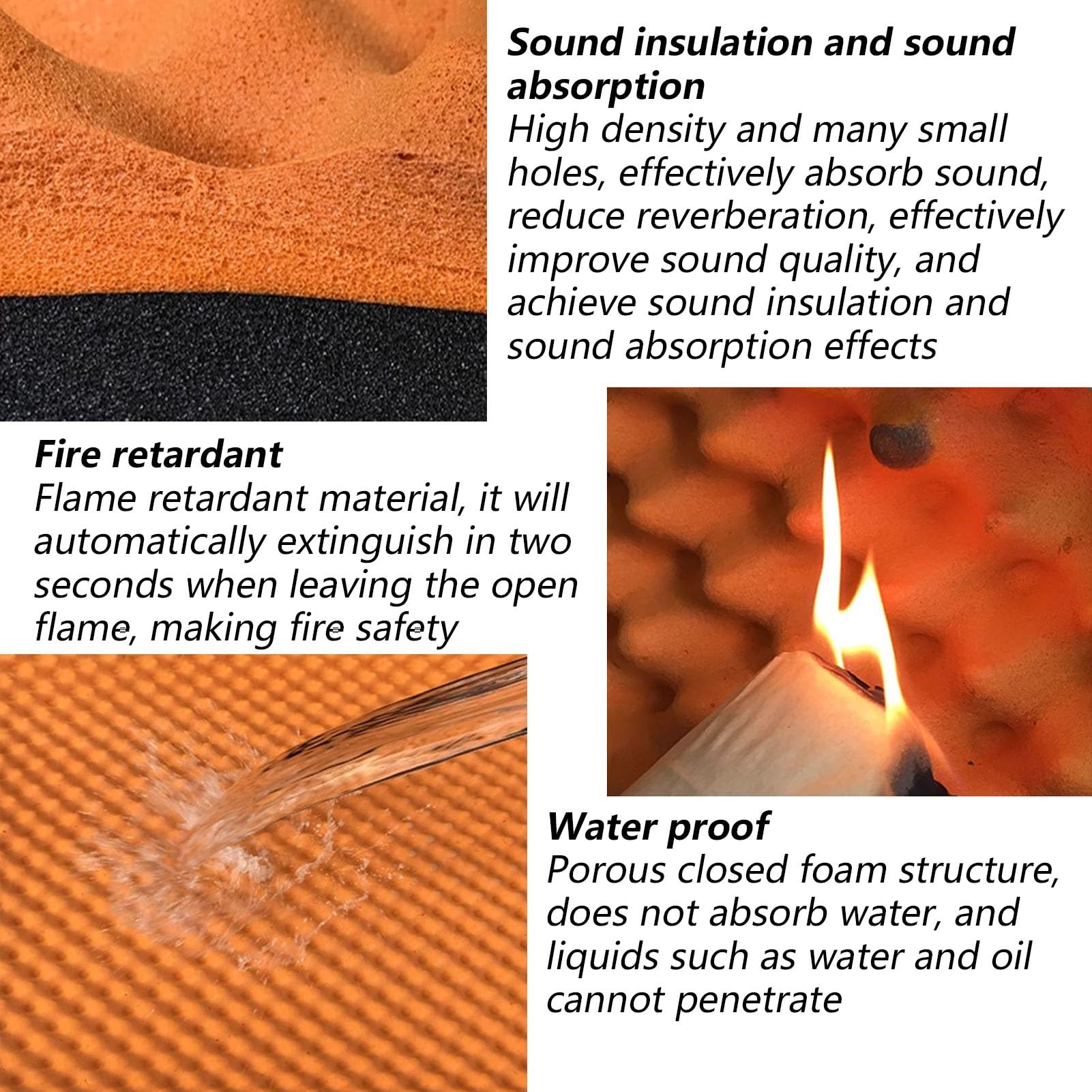 Cuscinetto in schiuma ad alta elasticità, con cancellazione del rumore, autoadesivo, per pareti della palestra, pannelli in schiuma anti-collisione, fonoassorbente e resistente al calore