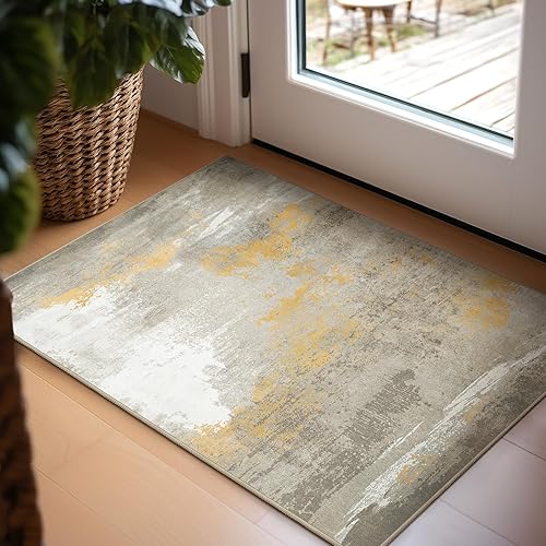 Miniatura 118 de Ashler - Alfombras bohemias vintage de 5 x 8 pies para sala de estar, lavables a máquina con parte trasera antideslizante, alfombra para interiores