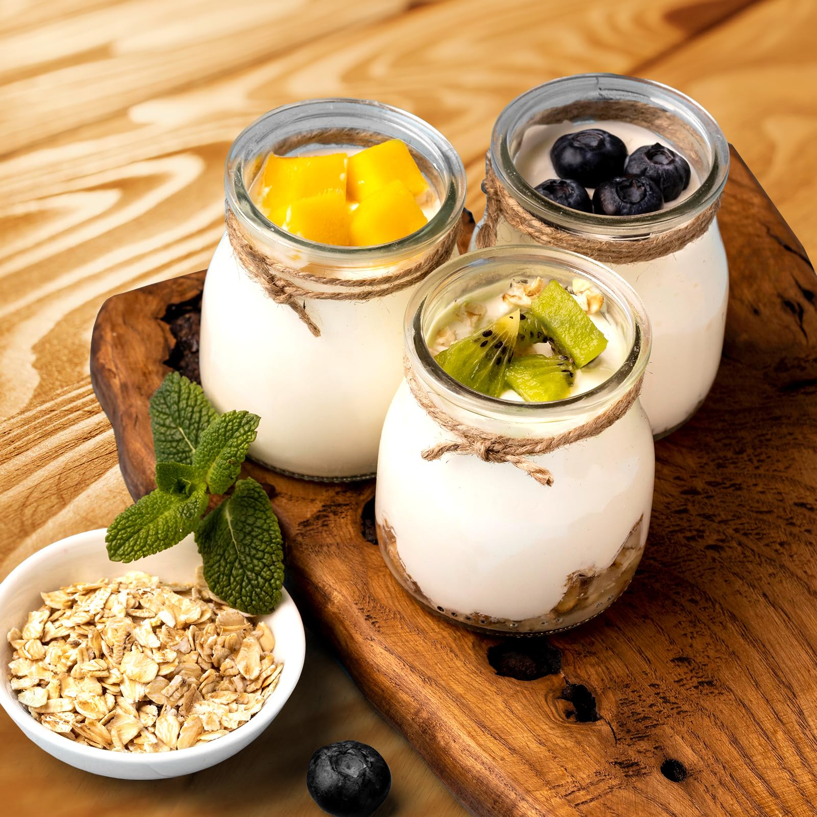 200ml Dessertgläser,Durchsichtige Joghurtgläser with Lid (30 Stück) - Joghurtgläser mit Deckel,Joghurt-Gläser, Weckgläser Glas Einweckgläser Tulpenglas für Marmeladen, Gelees, Honig, Desserts