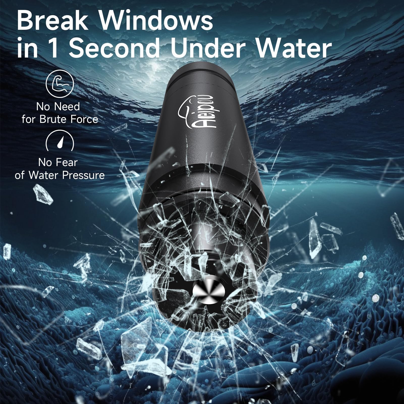 Martelletto Rompivetro E Taglia Cinture 2 In 1 - Per Emergenze Auto | Set Da 3 Pezzi - Foto 3