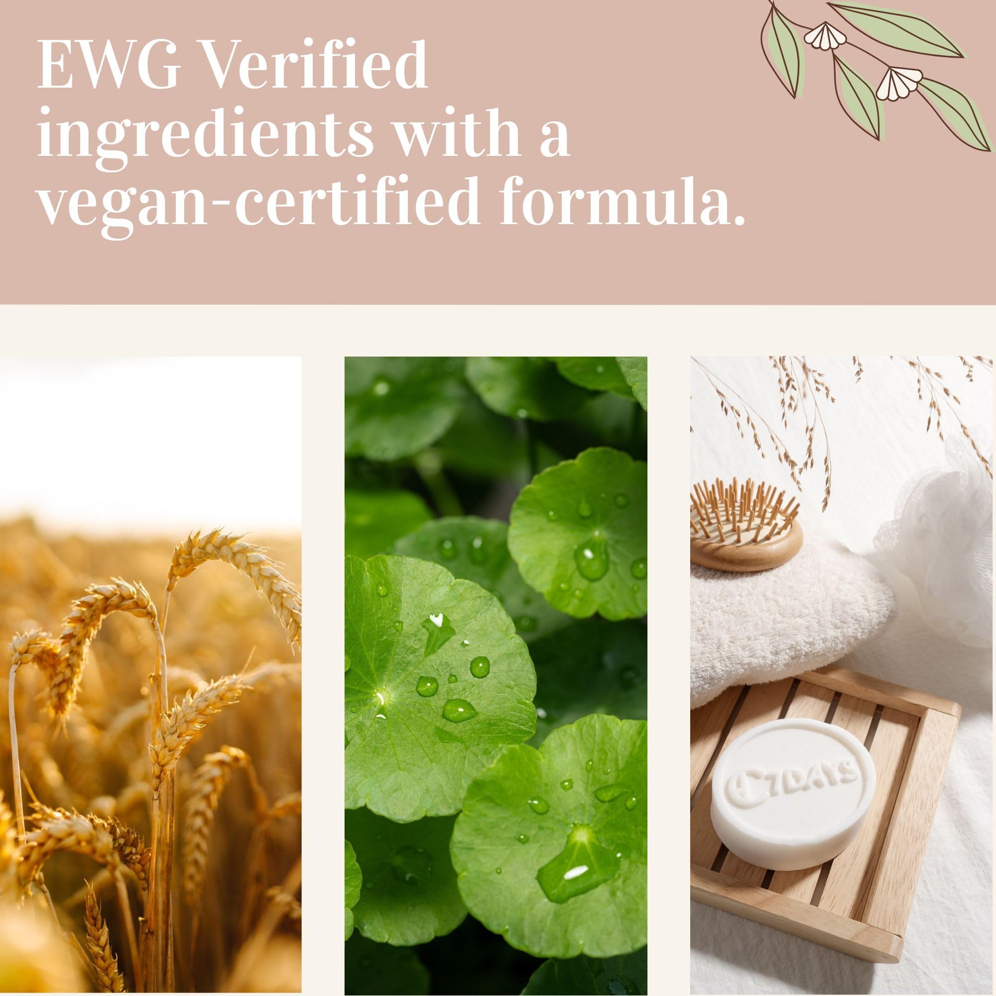 Cdh7Days Ewg vegane Seife, verifiziert, handgefertigt (hergestellt in Korea). Natürliche Körperseife auf pflanzlicher Basis, handgefertigt aus Kleie