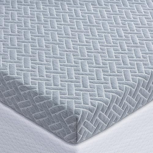 BedStory Cubrecolchón de espuma viscoelástica, tamaño King, 3 pulgadas, de espuma viscoelástica de gel suave, con funda extraíble, certificado