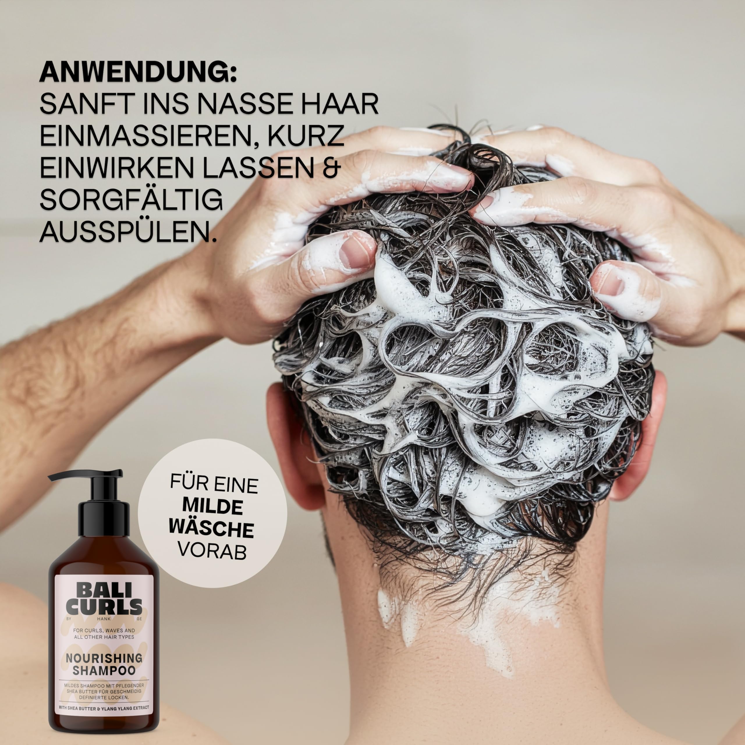 Bali Curls nawilżająca odżywka - nawilżająca odżywka z masłem shea, olejem kokosowym i ekstraktem z ylang-ylangu do naturalnych loków, wegańska odżywka do włosów suchych - 250 ml