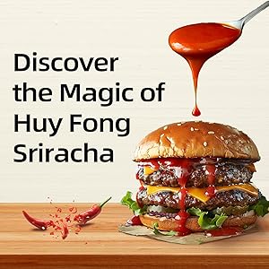 Huy Fong Sriracha, 17 OZ Original Flavor Hot Chili Sriracha, 17 Onuce Spicy Flavor Sriracha Chili Hot Sauce W/Chili Pepper, Pack of 6