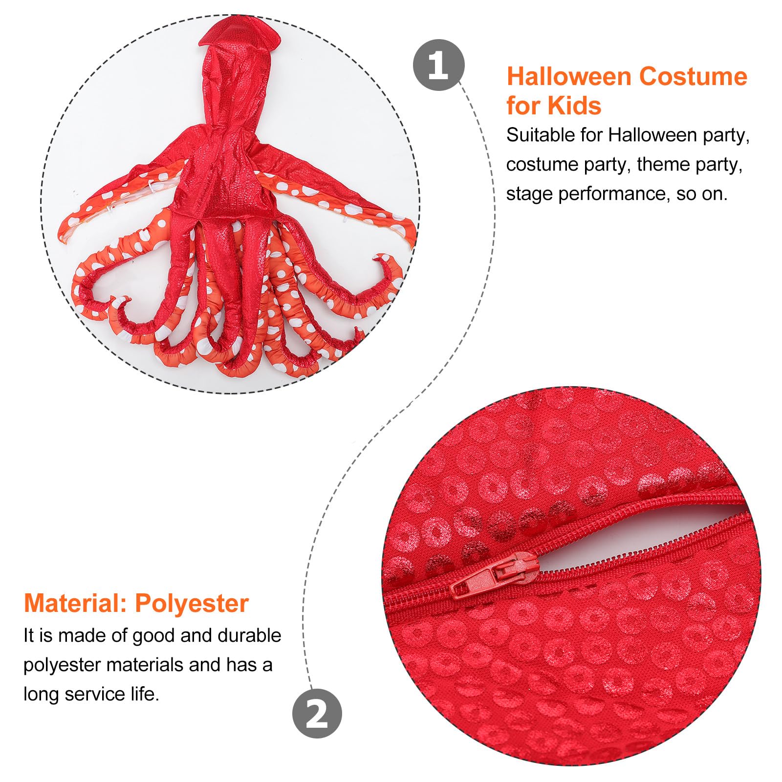 Hemobllo Costume da Calamaro per in Poliestere Resistente Cosplay e Gioco di Ruolo per Feste di Halloween Spettacoli Teatrali e Carnevale Design Unico e Accattivante per Festa in