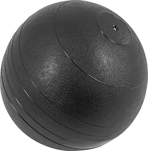 GORILLA SPORTS Slam Ball 10 libras20 libras, goma, sin rebote, agarre texturizado, negro Balones medicinales con peso de calidad alemana,