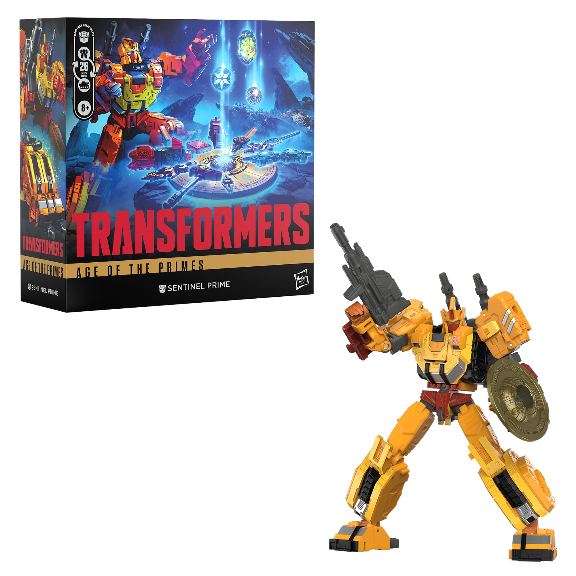 Transformers, Age of The Primes Voyager Class, Sentinel Prime con Accessorio Condotto, Action Figure Convertibile da 18 cm, Giocattoli di Robot dagli 8 Anni in su