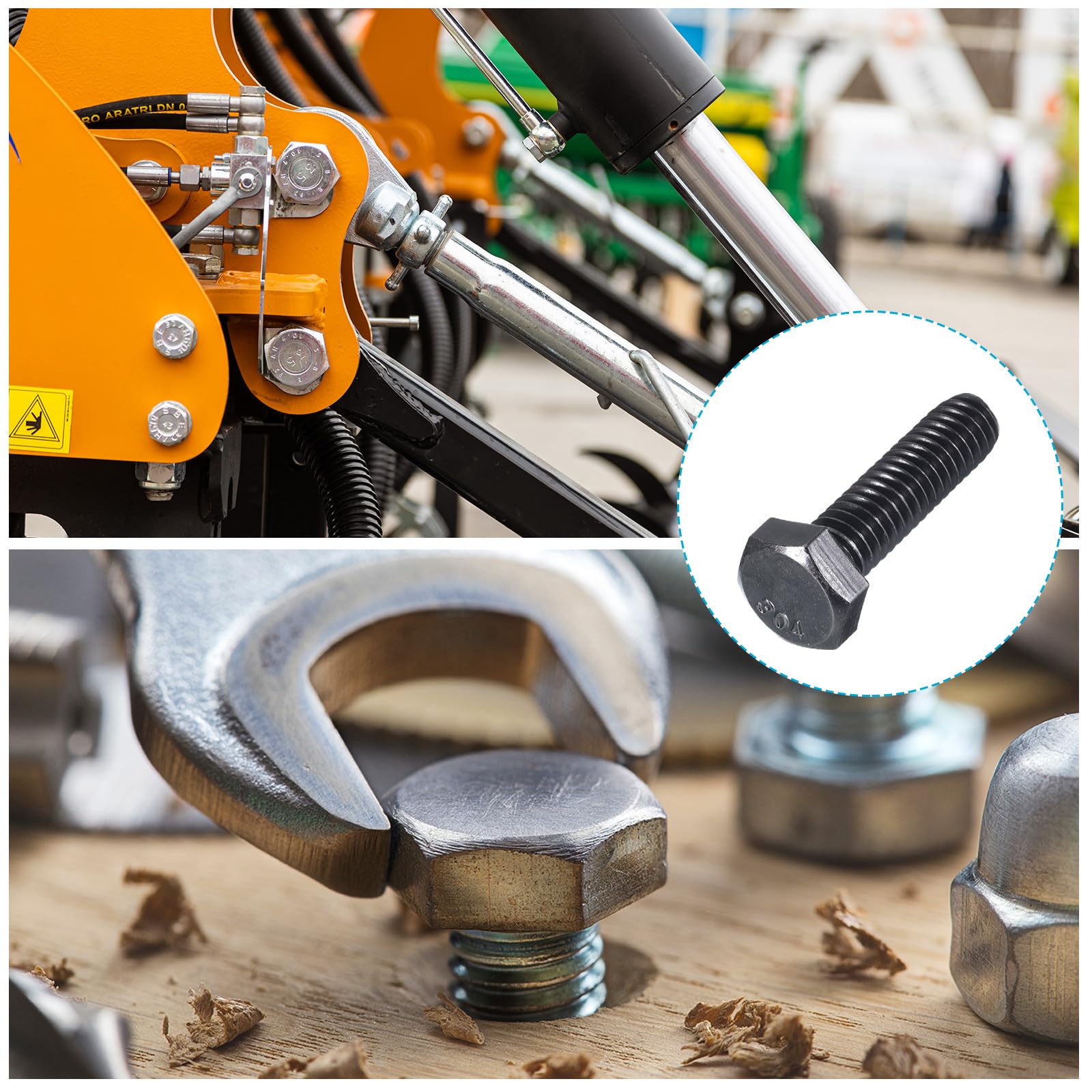 METALLIXITY Hex Head Bolts (5/16-18 x 1") 25Pcs, 304 Stainless Steel 18-8, Fully Threaded, External Hex Drive - Image 4