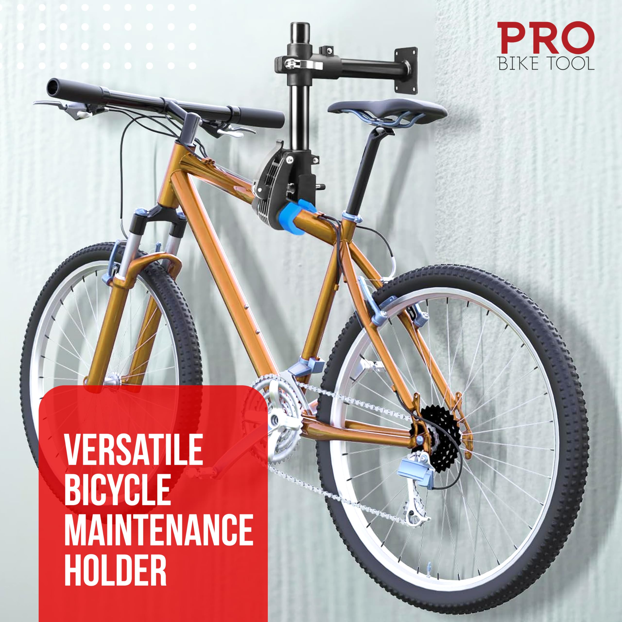 Supporto Per Riparazione Bici Professionale Pieghevole Con Morsetto 360° – Cavalletto Da Officina Portatile Per MTB E Bici Da Strada, Regolabile In Altezza, Base A Treppiede Stabile, Nero