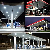 Vista 8 de Luz LED de gasolinera de 150 W, 21000 lm 5700 K, luz de techo de montaje en superficie (equivalente a 600 W HID/HPS), iluminación de garaje