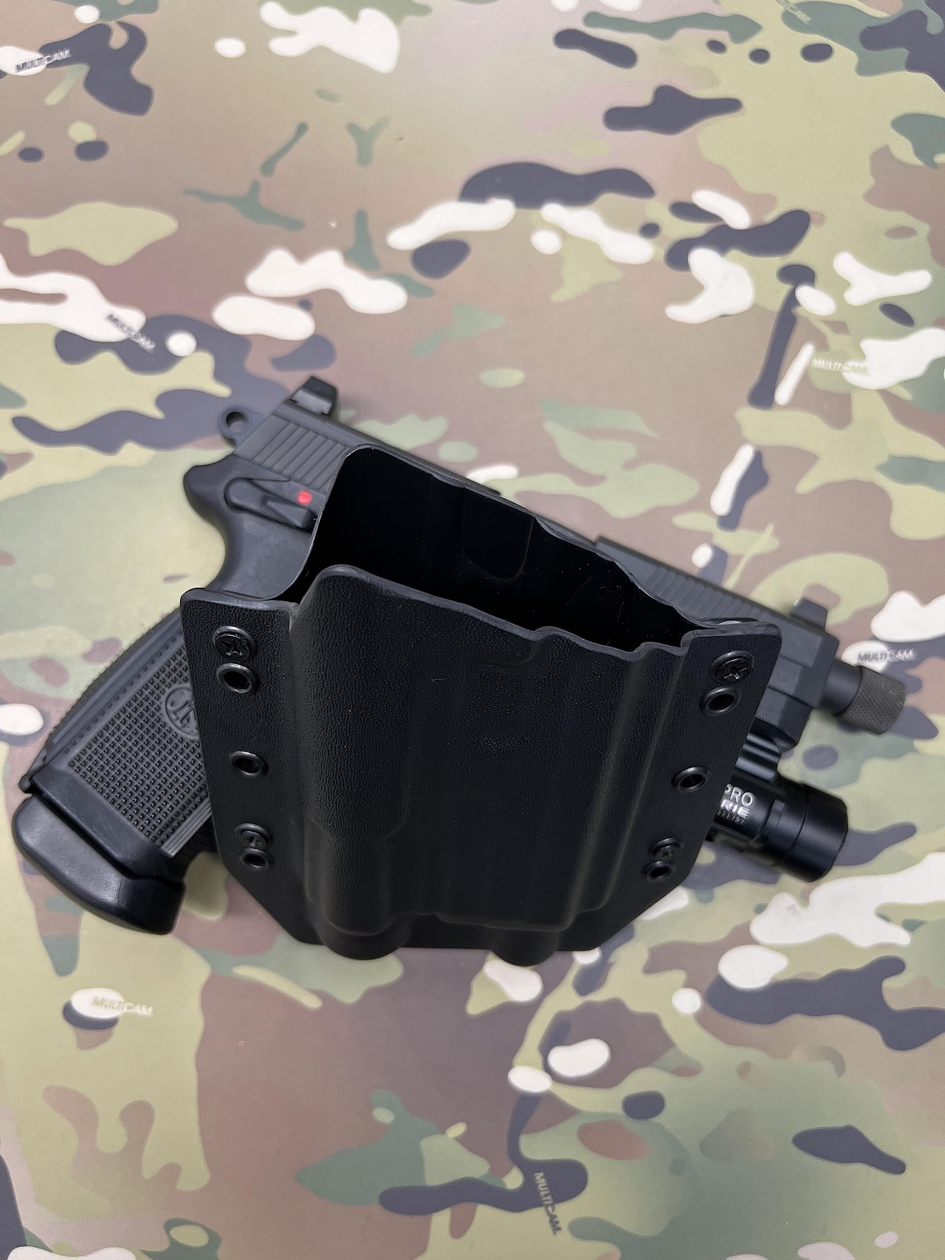 TR Holsters Black Kydex Holster Compatible with FNX 45 Tactical Olight PL-Pro