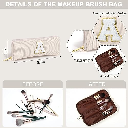 Miniatura 3 de YOOLIFE 2 bonitas bolsas de maquillaje de viaje, bolsa de maquillaje, bolsa de cosméticos, pequeña bolsa de brochas de maquillaje, regalos