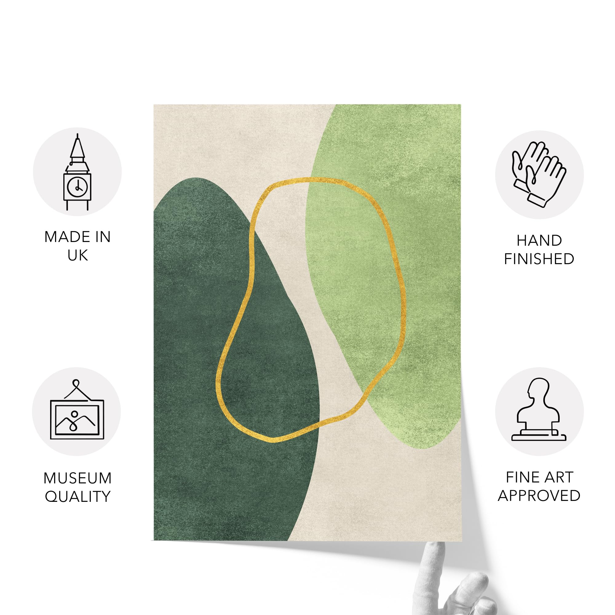 Adam and Alice Premium Unframed Wall Art Print, Textured Abstract Modern Minimalist Artwork - Image 2