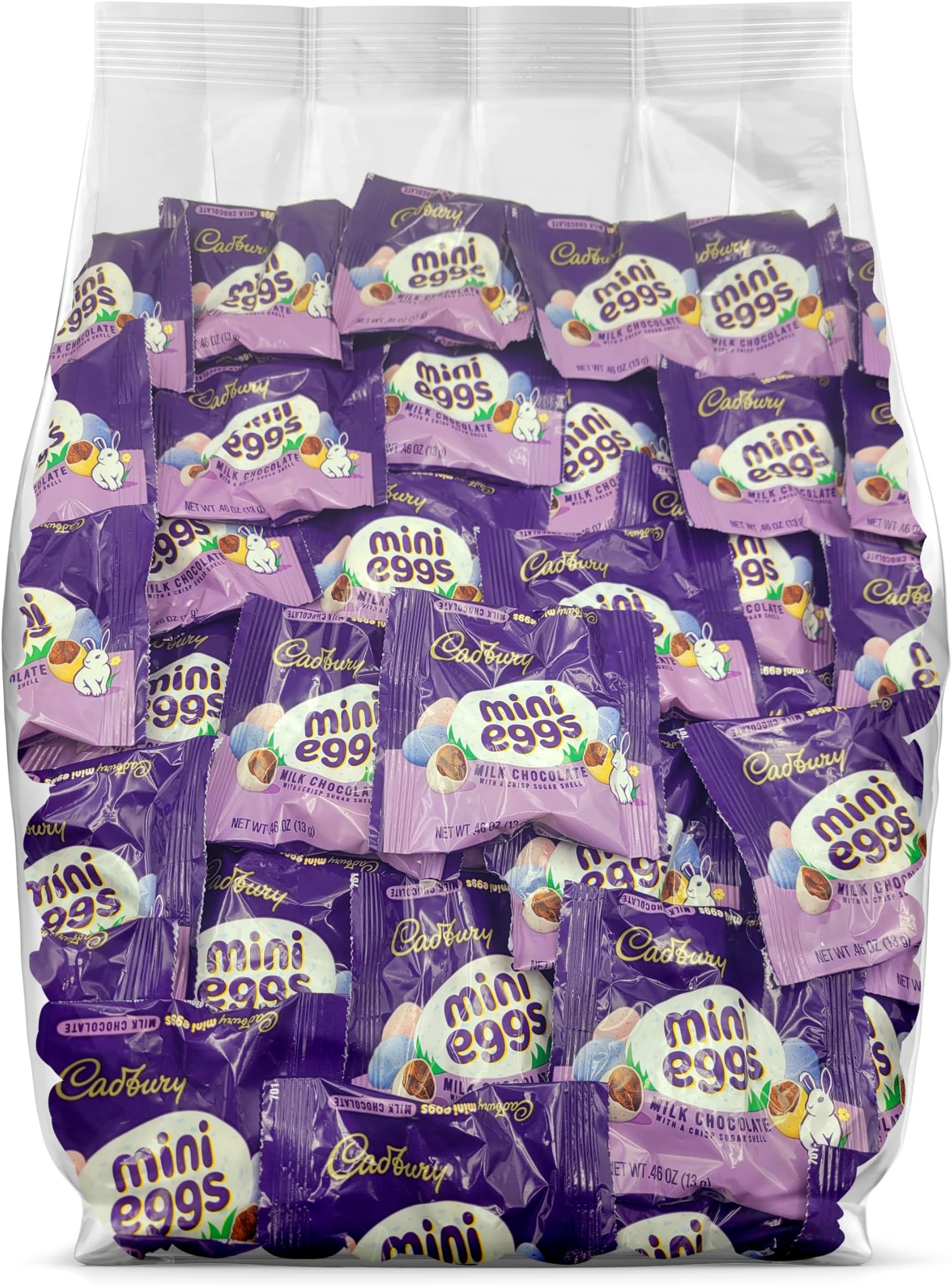 Mini Eggs Milk Chocolate Candy - 30 Individually Wrapped Mini Pouches - Easter Eggs Bulk Pack - 30 Pack