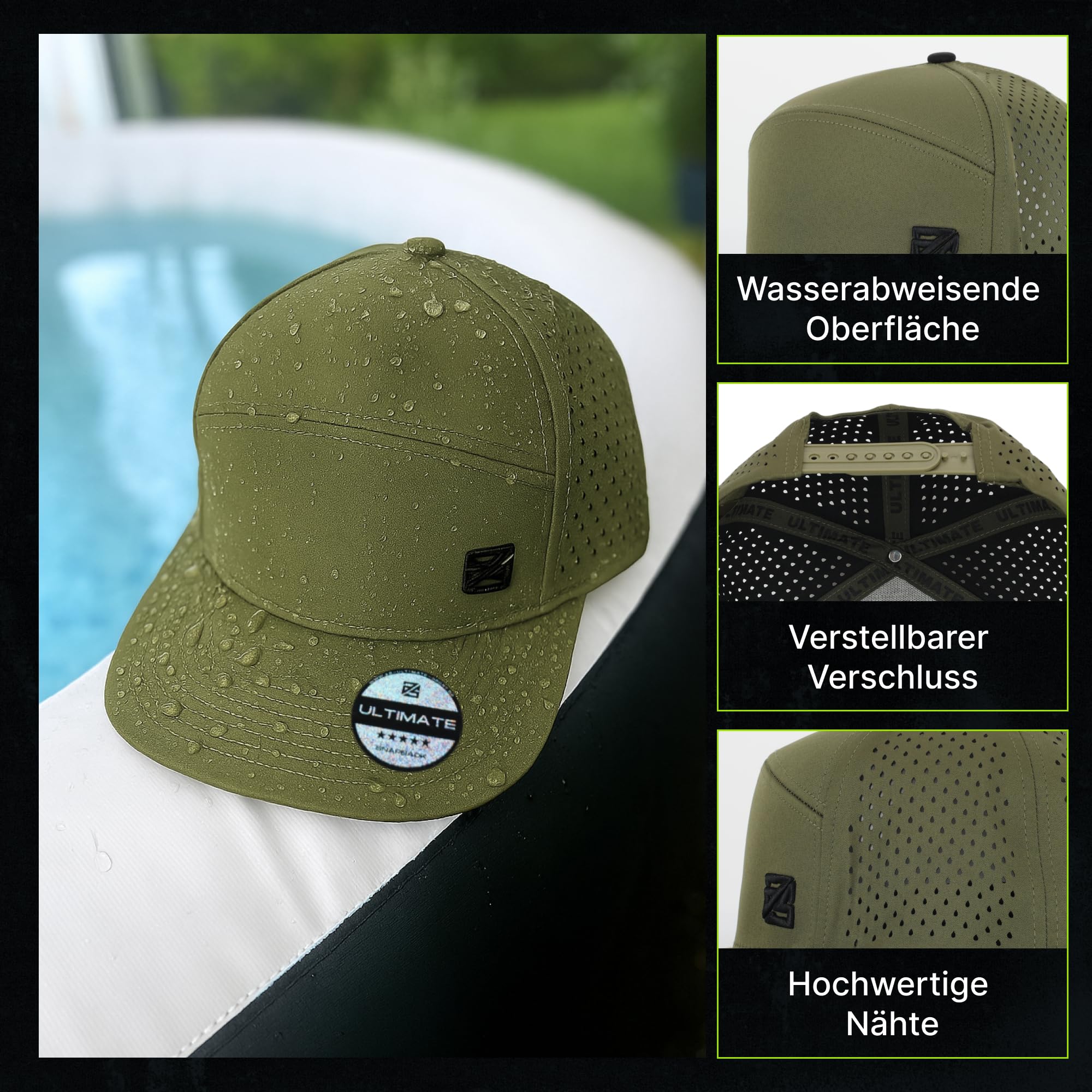 Gorra Snapback para hombre y mujer, impermeable, para hombres y mujeres, tamaño ajustable