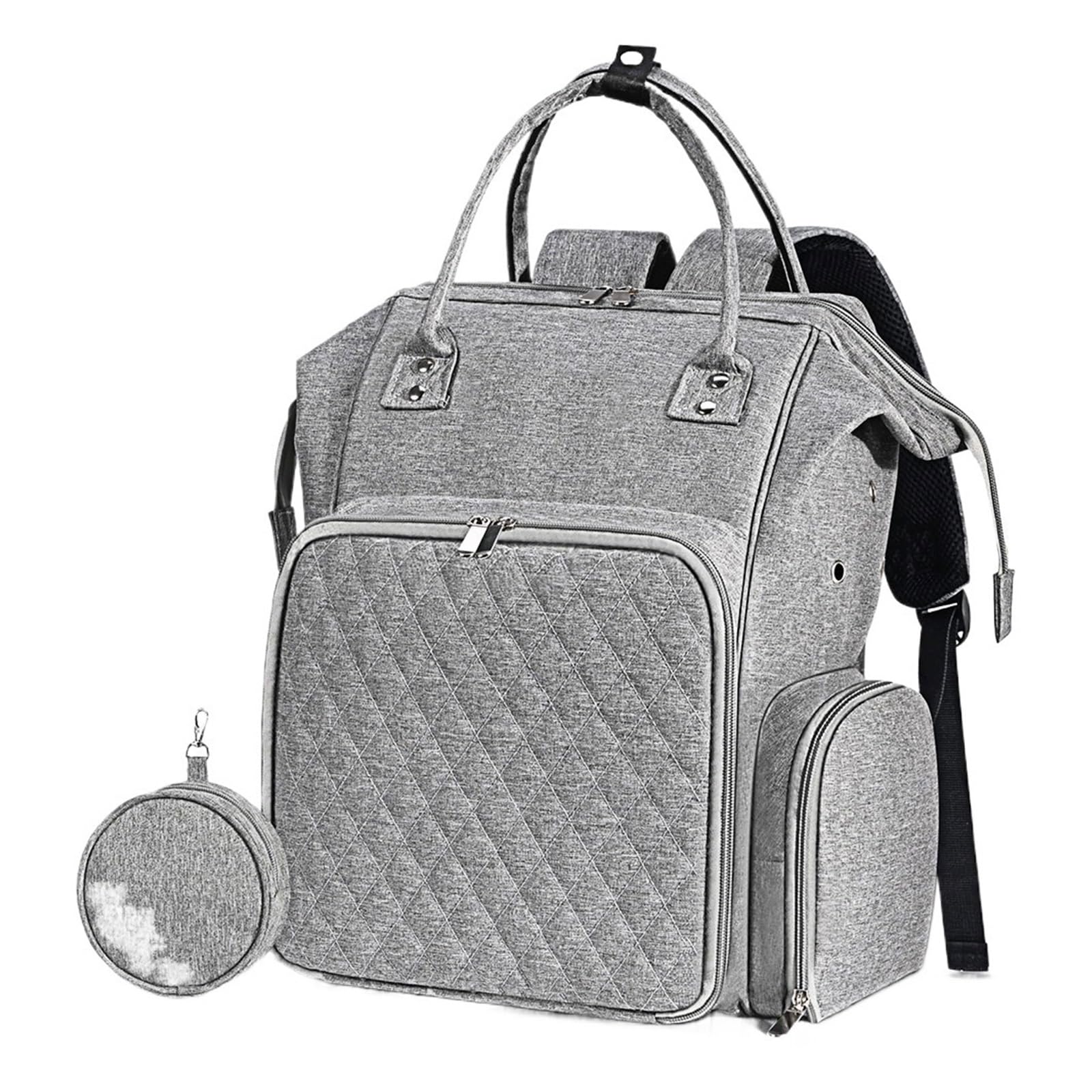Handarbeitstasche Großer Häkel-Aufbewahrungsrucksack-Organizer, tragbare Stricktaschen und Tragetaschen, Organizer, Garn-Aufbewahrungsrucksack for Stricken als Geschenk(Gray Color)