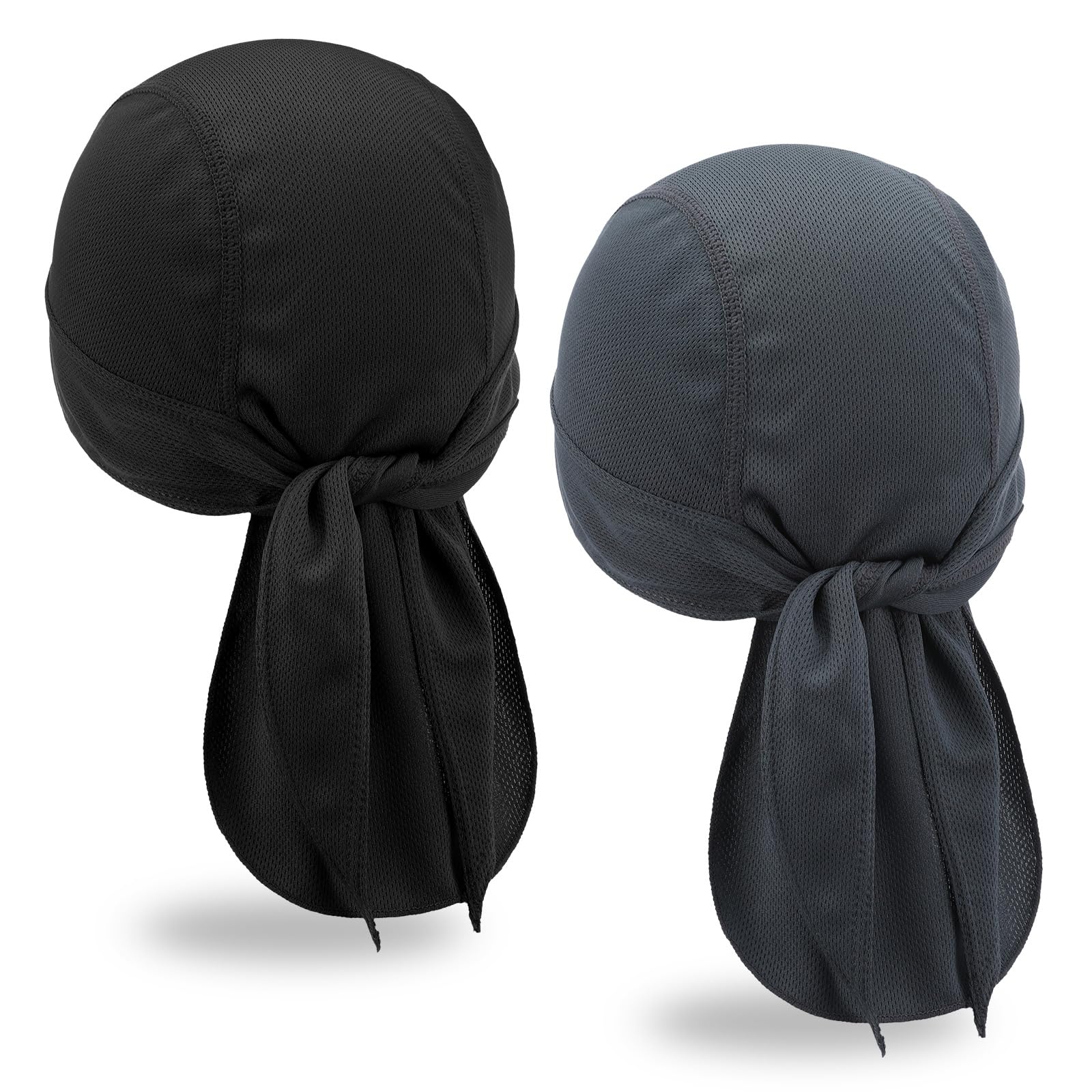 2 Pcs Do Rag for Men Soft Head Wraps for Men Sweat Wickingcooling Durags Doo Rags Breathable Beanie