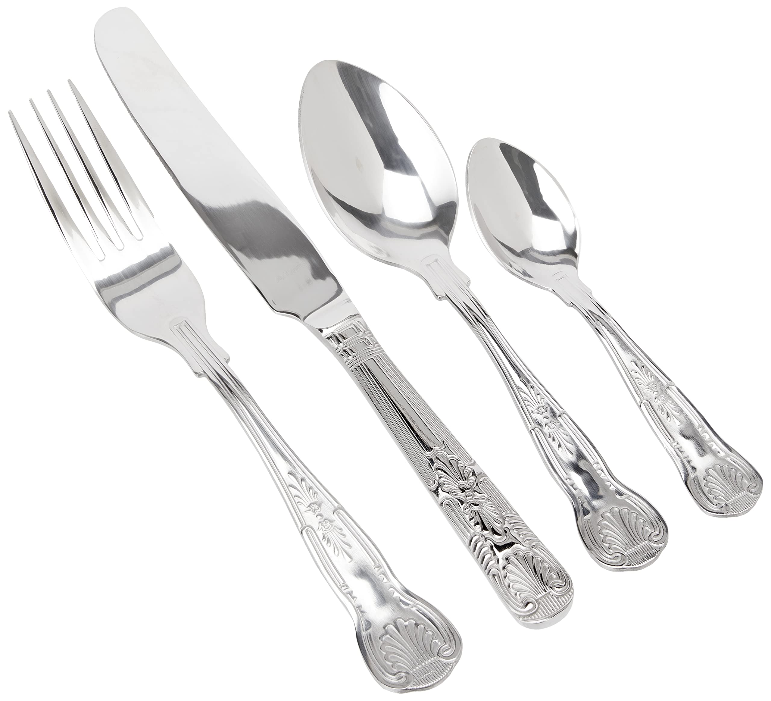 Amefa Monogram Kings - Cubertería de Acero Inoxidable (24 Piezas)