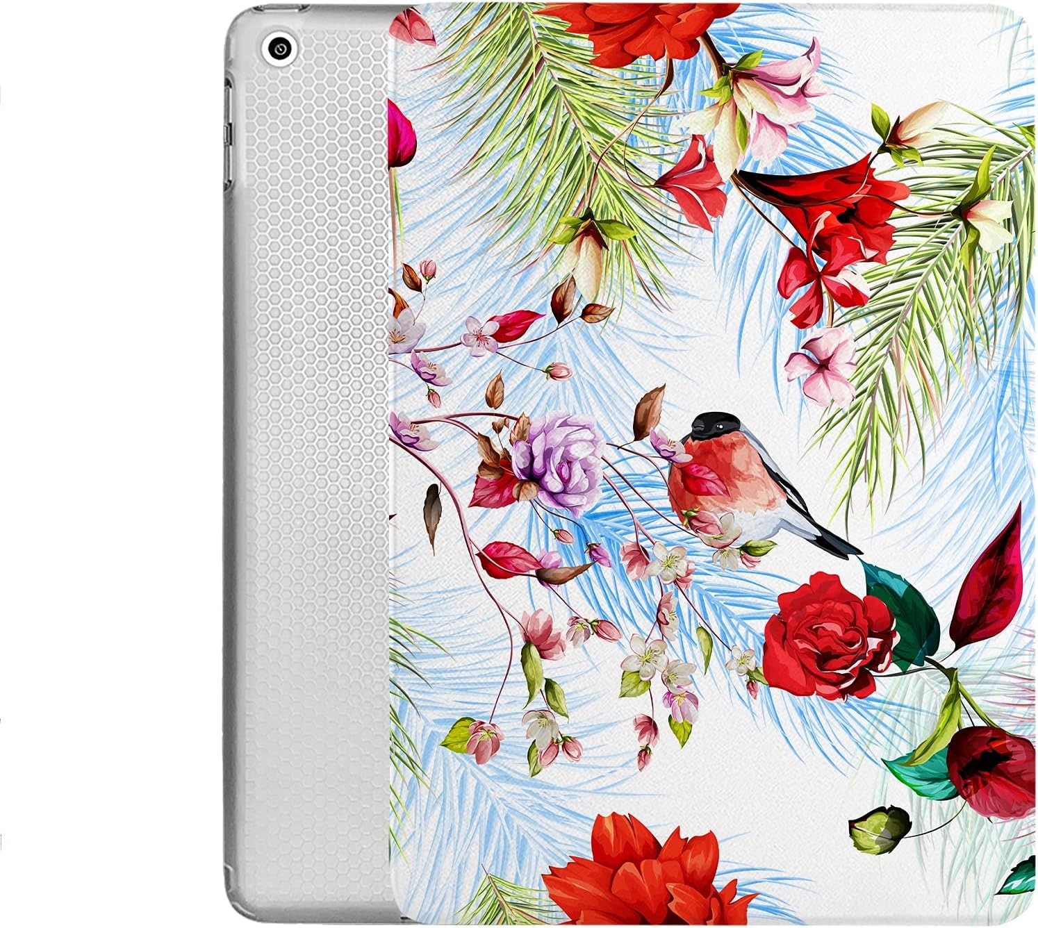 DuraSafe Cases for iPad PRO 11 1st 2018 [ PRO 11 Inch 1 Generation ] A1980 A1934 MU0T2LL/A MU0Y2LL/A MTXN2LL/A Printed Adjustable Stand Feature Case TPU Heat Dissipation Back - Birds & Flowers