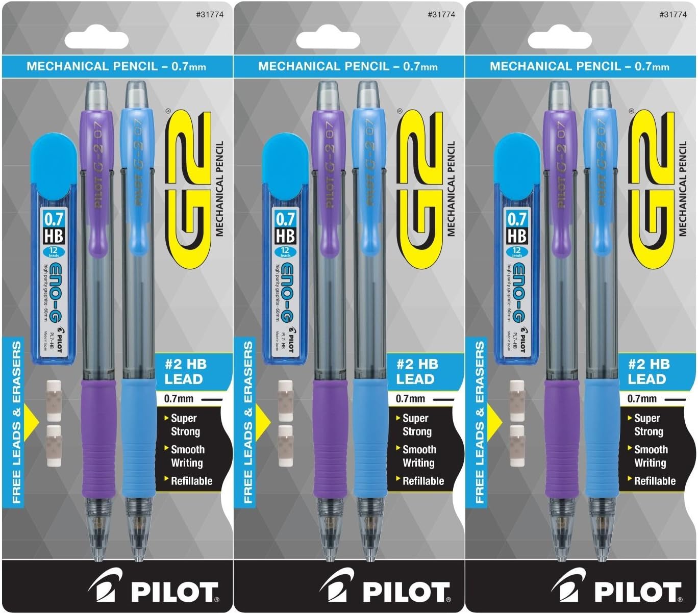 Pilot G2 Mechanical Lead Pencils Set with Free Leads and