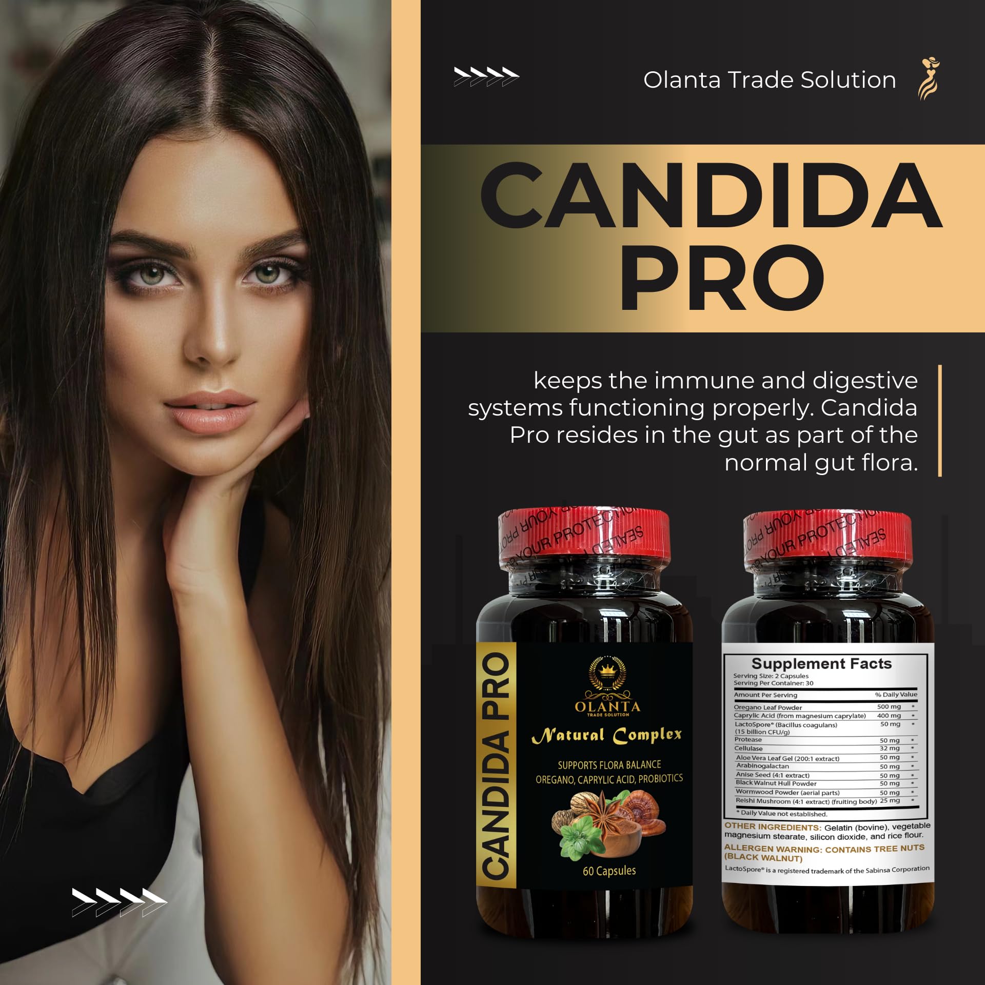 Amazon.com: Candida PRO - Probiotics, Wormwood, Aloe Vera, Arabinogalactan,  Oregano Leaf Powder, Caprylic Acid, Protease, Digestive Cleanse - 1 Bottle  : Health & Household