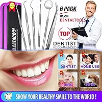 Vista 14 de Herramientas dentales, removedor de placa dental, kit de limpieza profesional para higiene dental, raspador de dientes de acero inoxidable