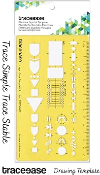 Traceease Electrical Drafting Logic Gate Template Drawing Stencil,Designing Template Measuring Ruler