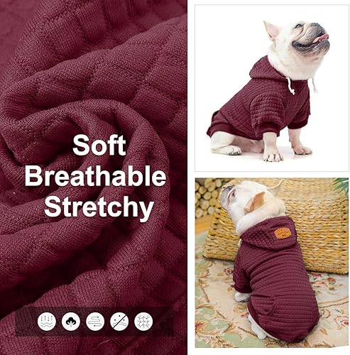 Vista 261 de BEAUTYZOO Suéter con capucha para perros pequeños y medianos con bolsillos, ropa para perros pequeños y medianos, abrigos de algodón laminado