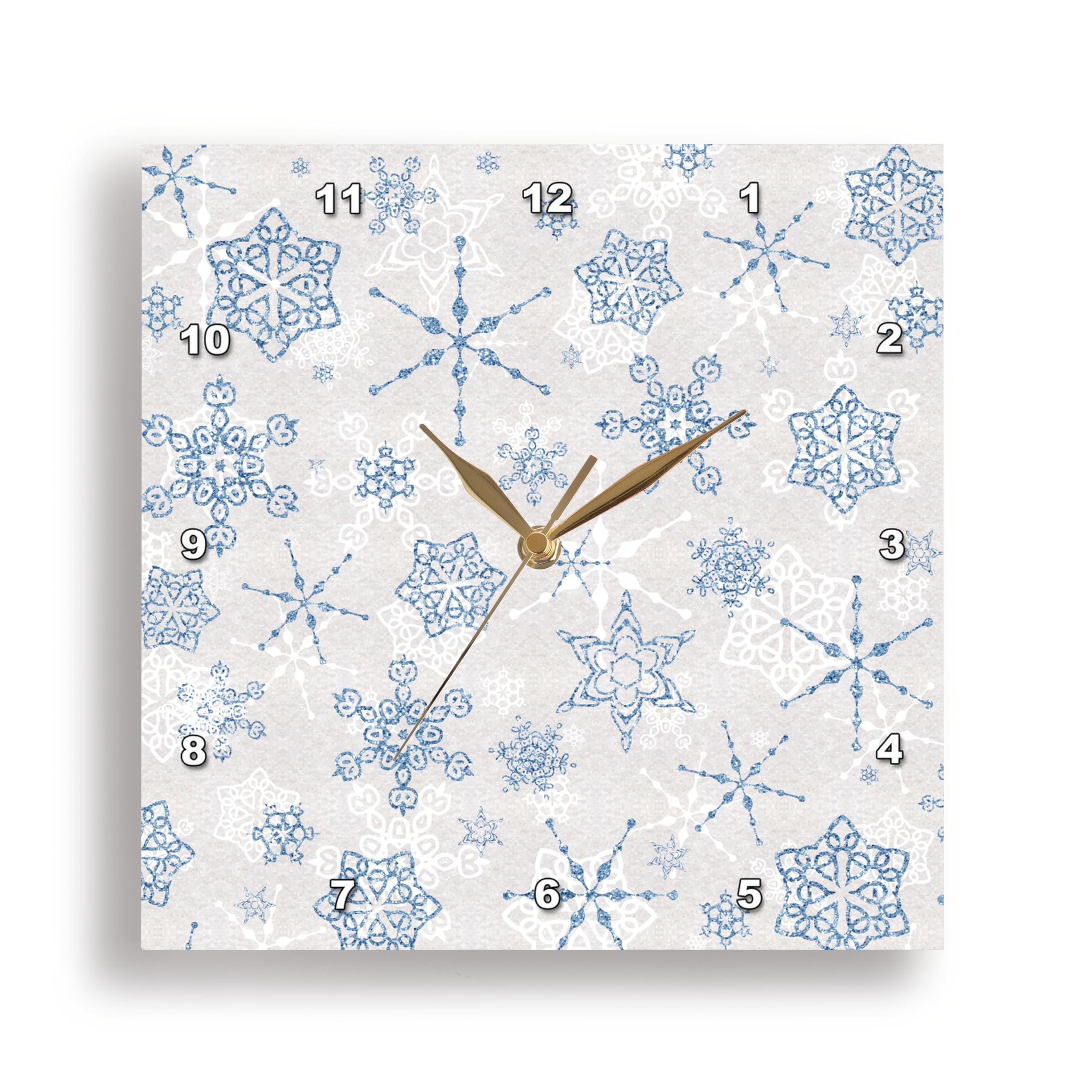 Horloge murale 10 x 10 cm objet déco temporel compact aiguilles 3dRose