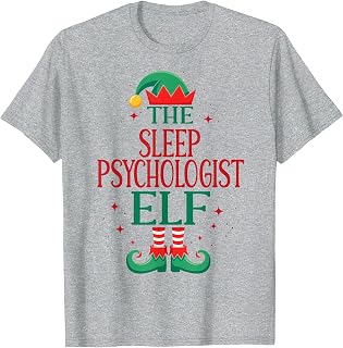 Funny Sleep Psychologist Elf Christmas Medical Staff T-Shirt