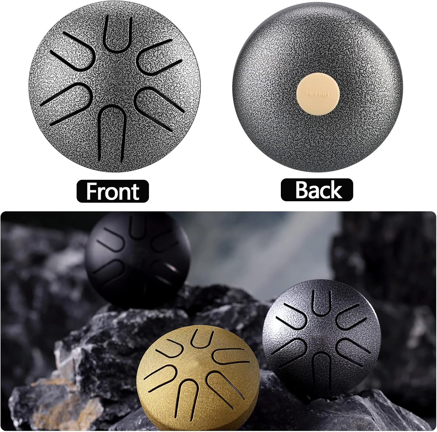 Aedcbaide Buddha Stones Mini Steel Tongue Drum 3 Inch (8cm) 6 Note Tongue Drum with Drumstick,Music Book,Mallet,Steel Drum Balmy Drum UK for Musical Education Concert Yoga Beginners Adult Kids(silver) 3 81cM54M5NPL. AC SL1500