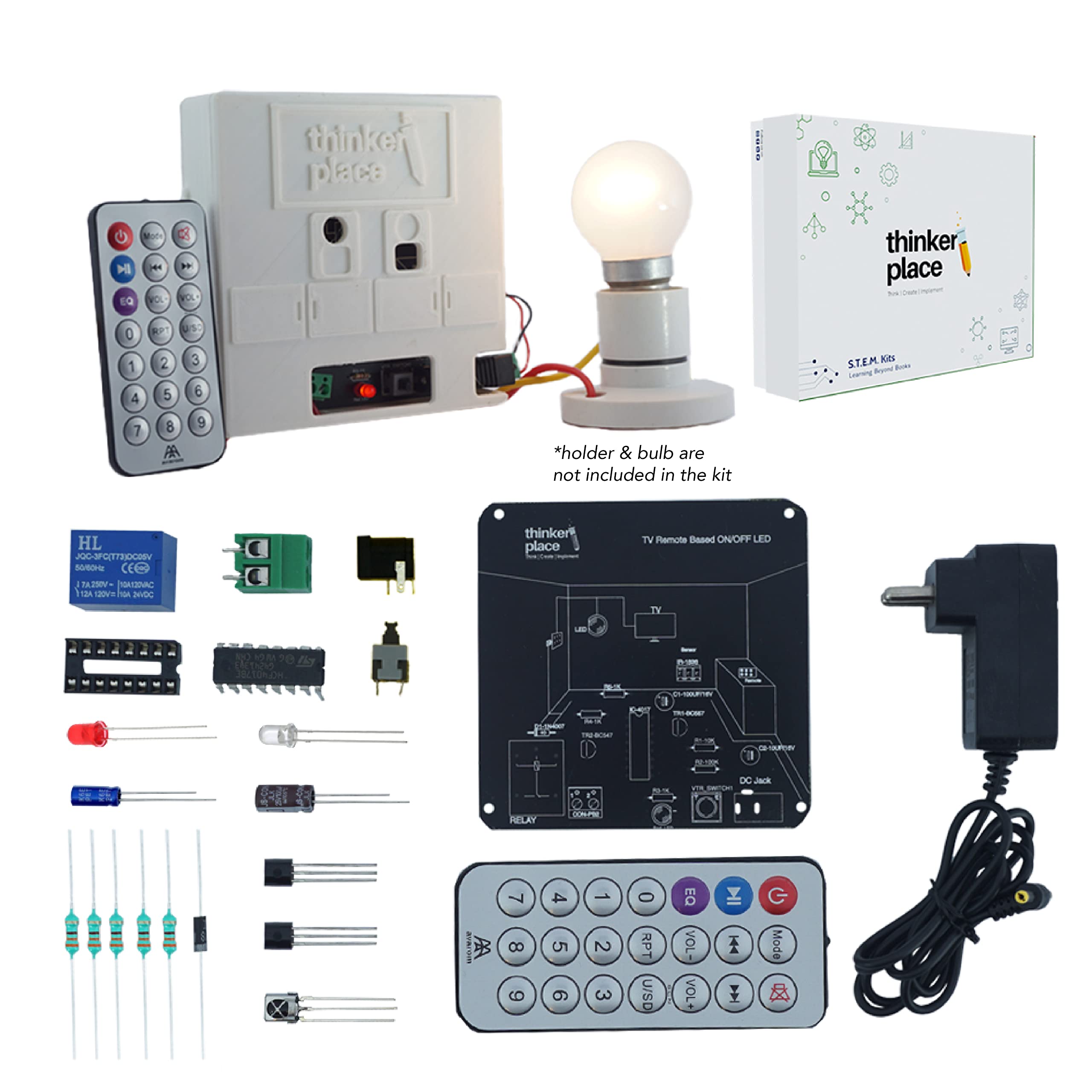 ThinkerPlace STEM Educational Home Automation DIY Kit for Kids | Toys for 12+ Years, 13+ Years, 14+ Years Boys & Girls | Educational Toys | Science Kits (with 3D case & Without Tool kit) (B095X4X7WV) Amazon Price History, Amazon Price Tracker