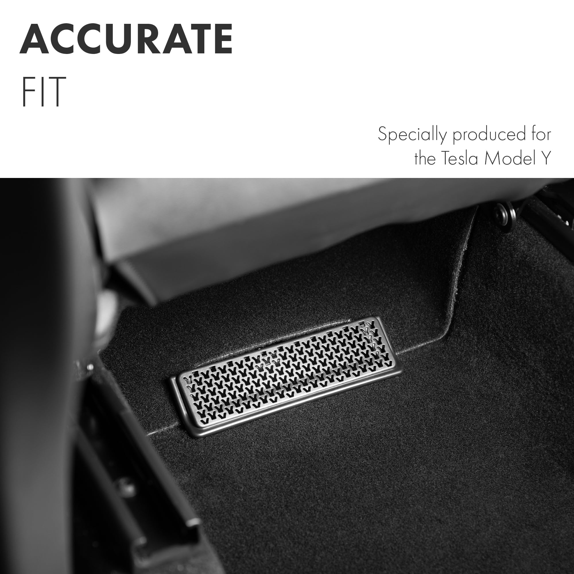 Ontluchtingsafdekking, luchtstroom, ontluchtingsrooster, beschermset voor Tesla Model Y accessoires, 2 stuks airconditioning-beschermkap, afdekking van de ventilatiesleuven onder de zitting Ontluchtingsafdekking, luchtstroom, ontluchtingsrooster, beschermset voor Tesla Model Y accessoires, 2 stuks airconditioning-beschermkap, afdekking van de ventilatiesleuven onder de zitting
