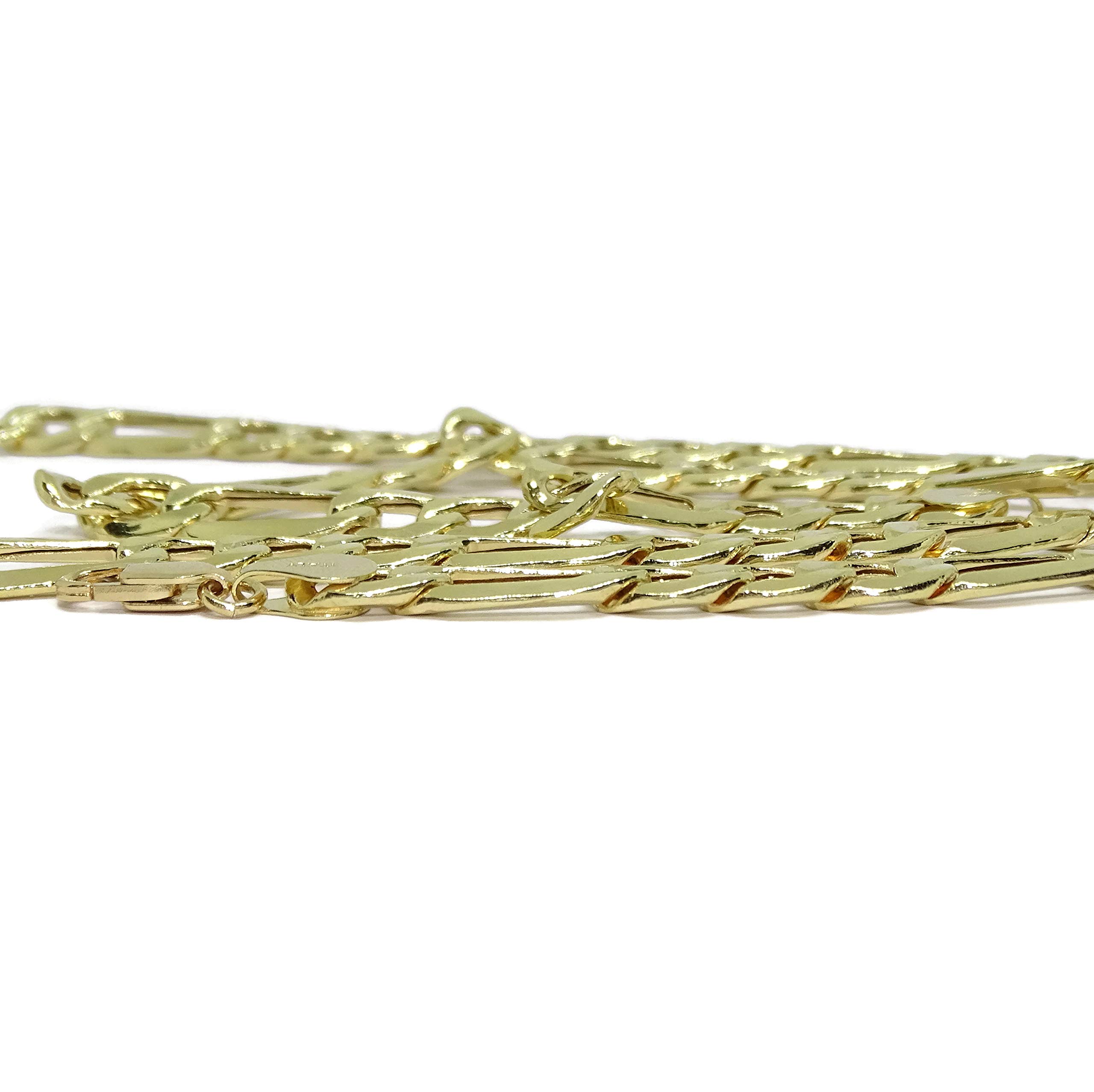 Never Say Never Fuerte cadena de oro amarillo de 18k para hombre de 8mm de ancha y 60cm de larga con cierre mosquetón para máxima seguridad Peso; 25.10gr de oro de 18k