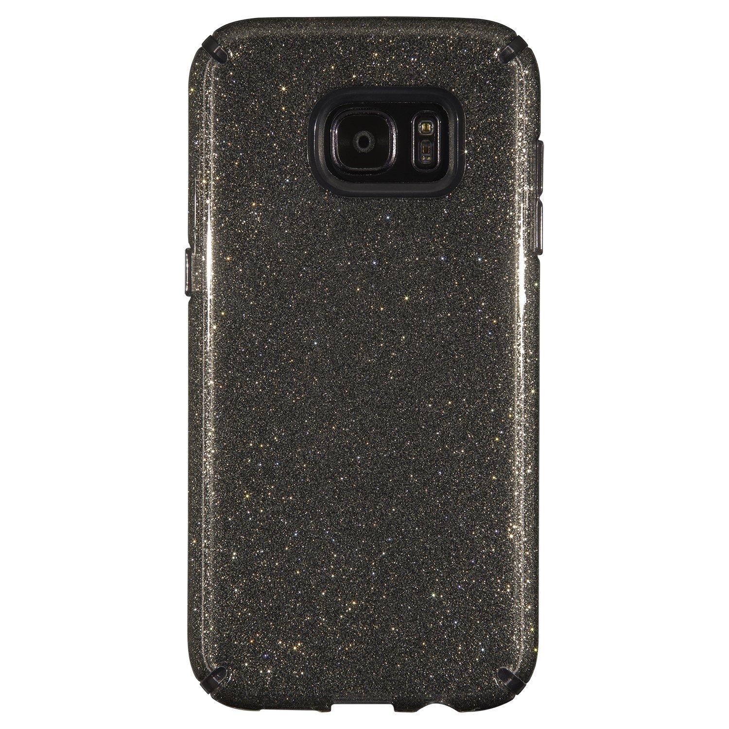 SpeckProducts CandyShell Cell Phone Case for Samsung Galaxy S7 Edge - Retail Packaging - Obsidian Gold/Black - 75868-5637