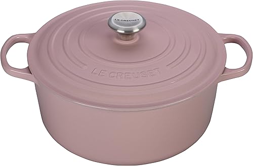 Miniatura 10 de Le Creuset Signature horno francés redondo de hierro fundido esmaltado 7-14 cuartos de galón Cacerola de hierro fundido 685 L Cereza
