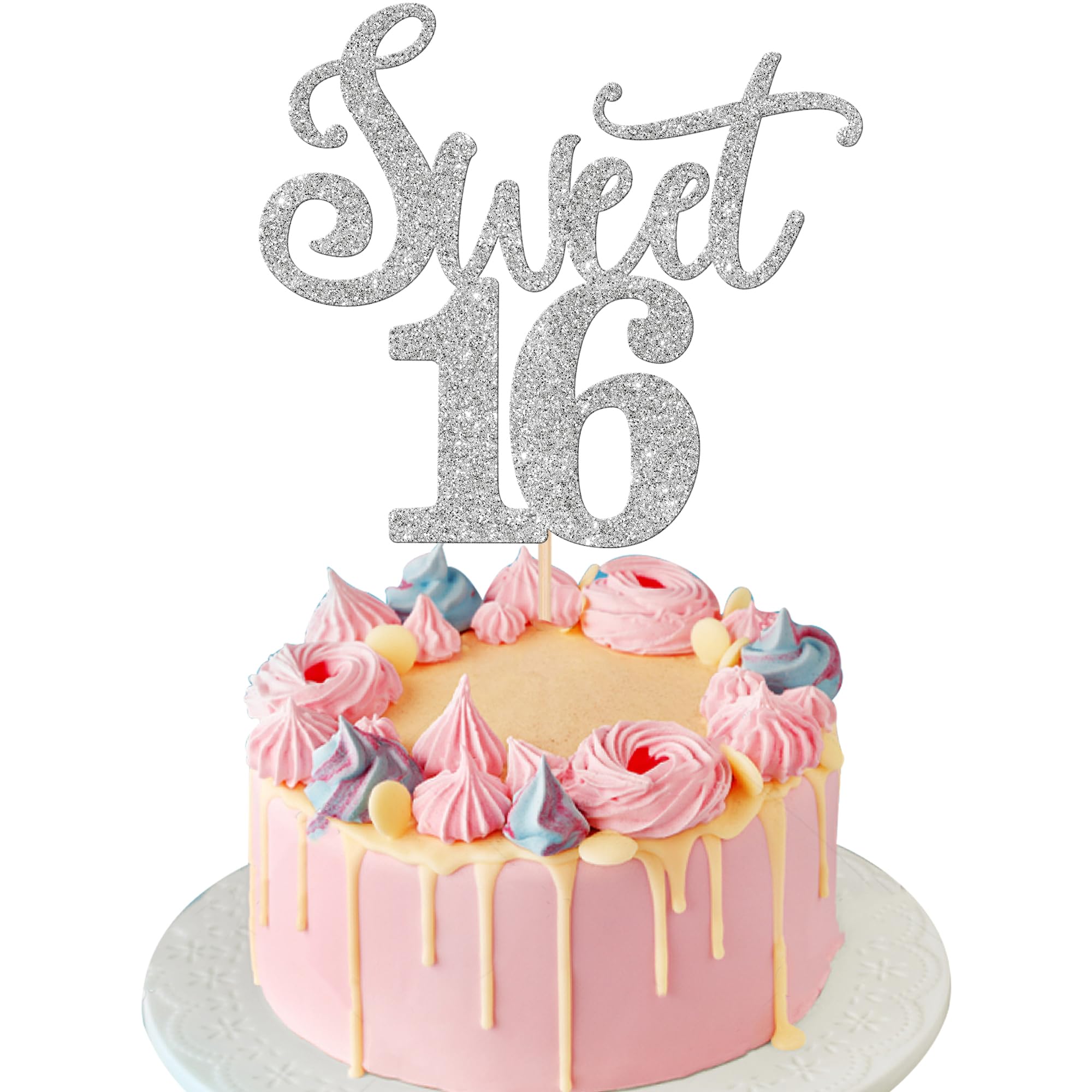 Layered Sweet 16 Birthday Cakes 🖤💕Pink And Black Vintage Heart