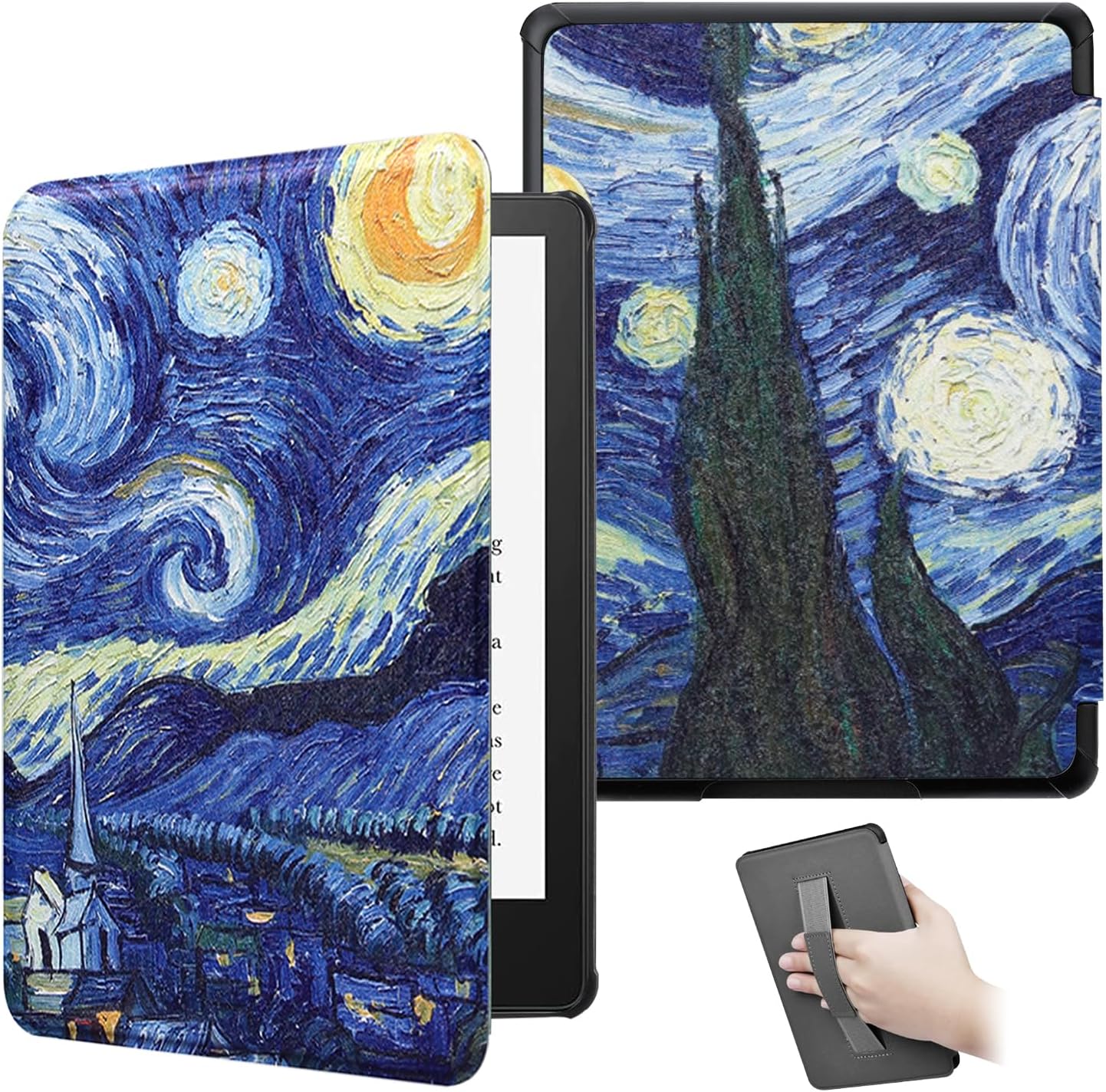 Case for 7'' Kindle Paperwhite 12th Generation and Kindle Colorsoft Signature Edition 2024 Released - Lightweight Durable Premium PU Leather New Cover with Hand Strap, Auto Wake/Sleep