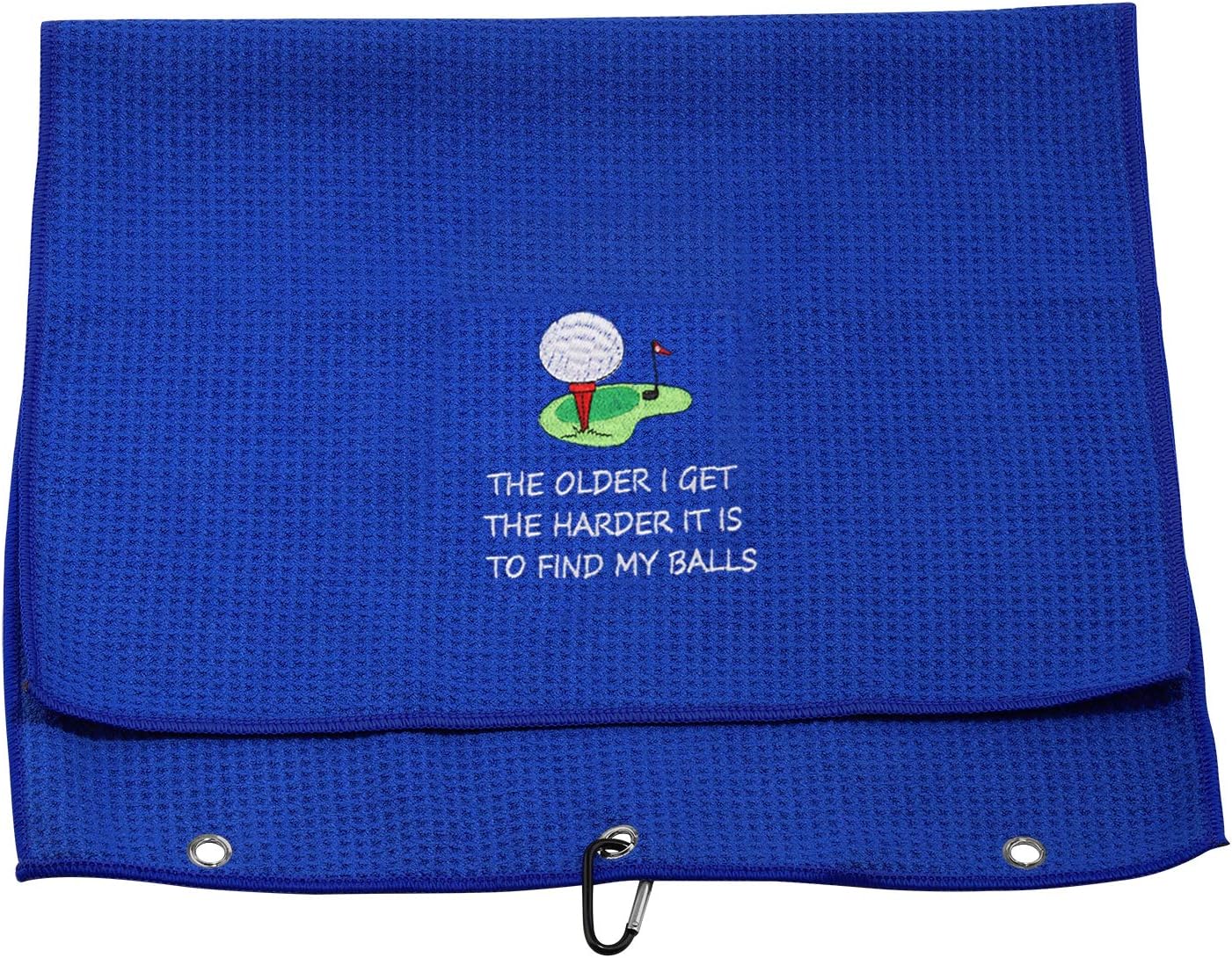 review Golf Towel Embroidered Golf Towel Gift The Older I Get The Harder It is to Find My Balls Golf Towel Golf Lover Gift (Find My Balls Golf Towel Blue)