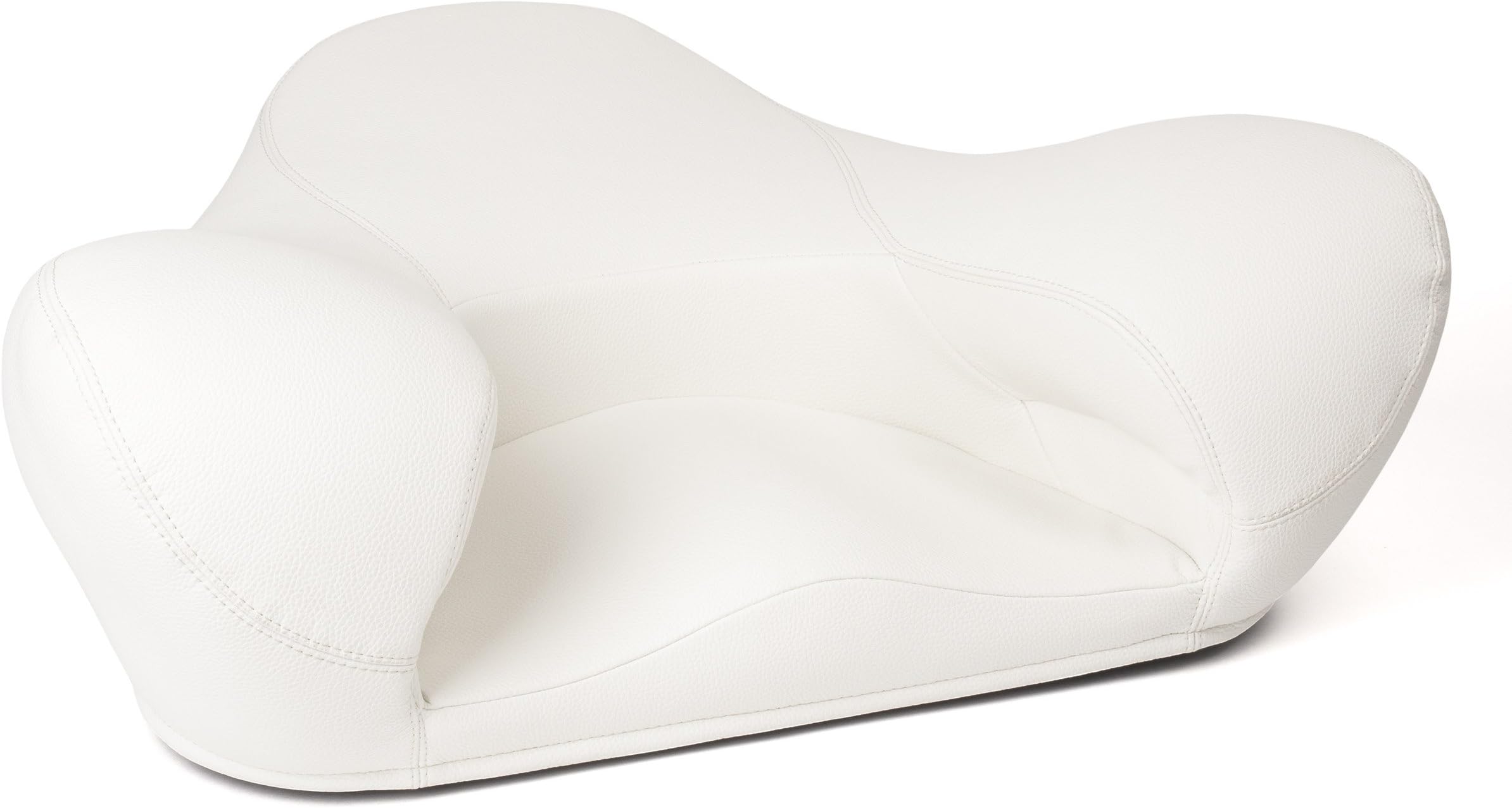 Alexia Meditation Seat - Genuine Leather, Heavenly White