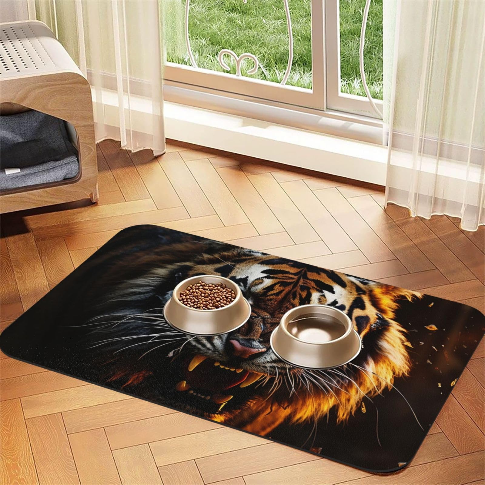Tapis de nourriture pour chien super absorbant et lavable au lave-vaisselle