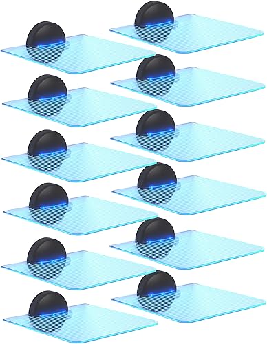 Miniatura 10 de GALVANOX Estante de pared flotante LED inalámbrico (recargable por USB), estantes de exhibición iluminados que cambian de color con luces y control