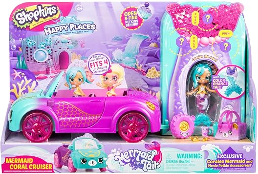 Shopkins Happy Places Mermaid Convertible, Multicolor B07DYLC3H4