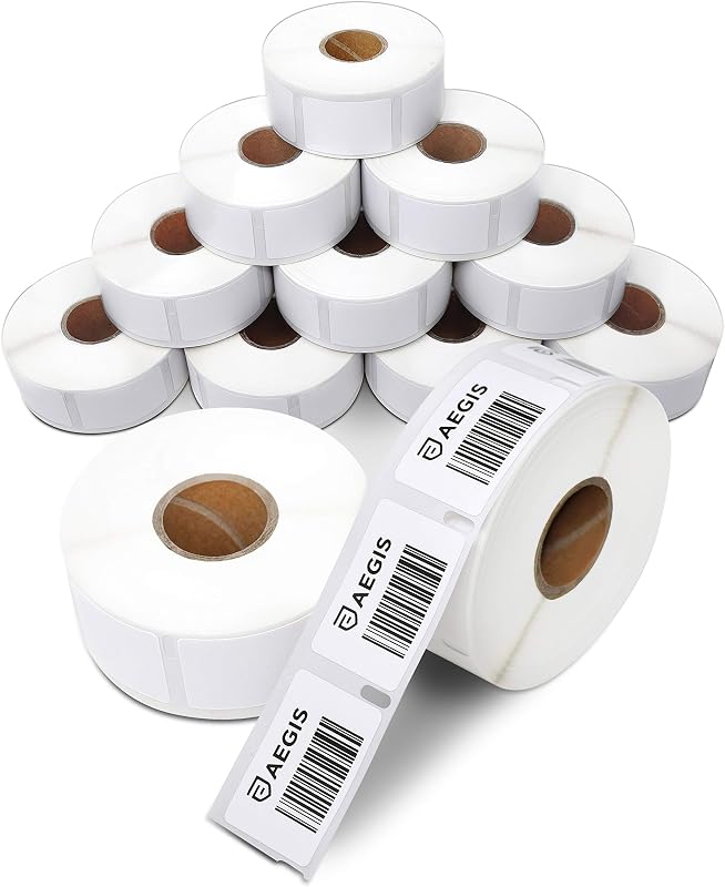 Replacement for DYMO 30347 (12 Rolls, 9000 Labels) 1" X 1 1/2" | Direct Thermal Barcode and Book Spine Labels - Compatible with LabelWriter 450, 450 Turbo, 4XL (NOT 550, 5XL)