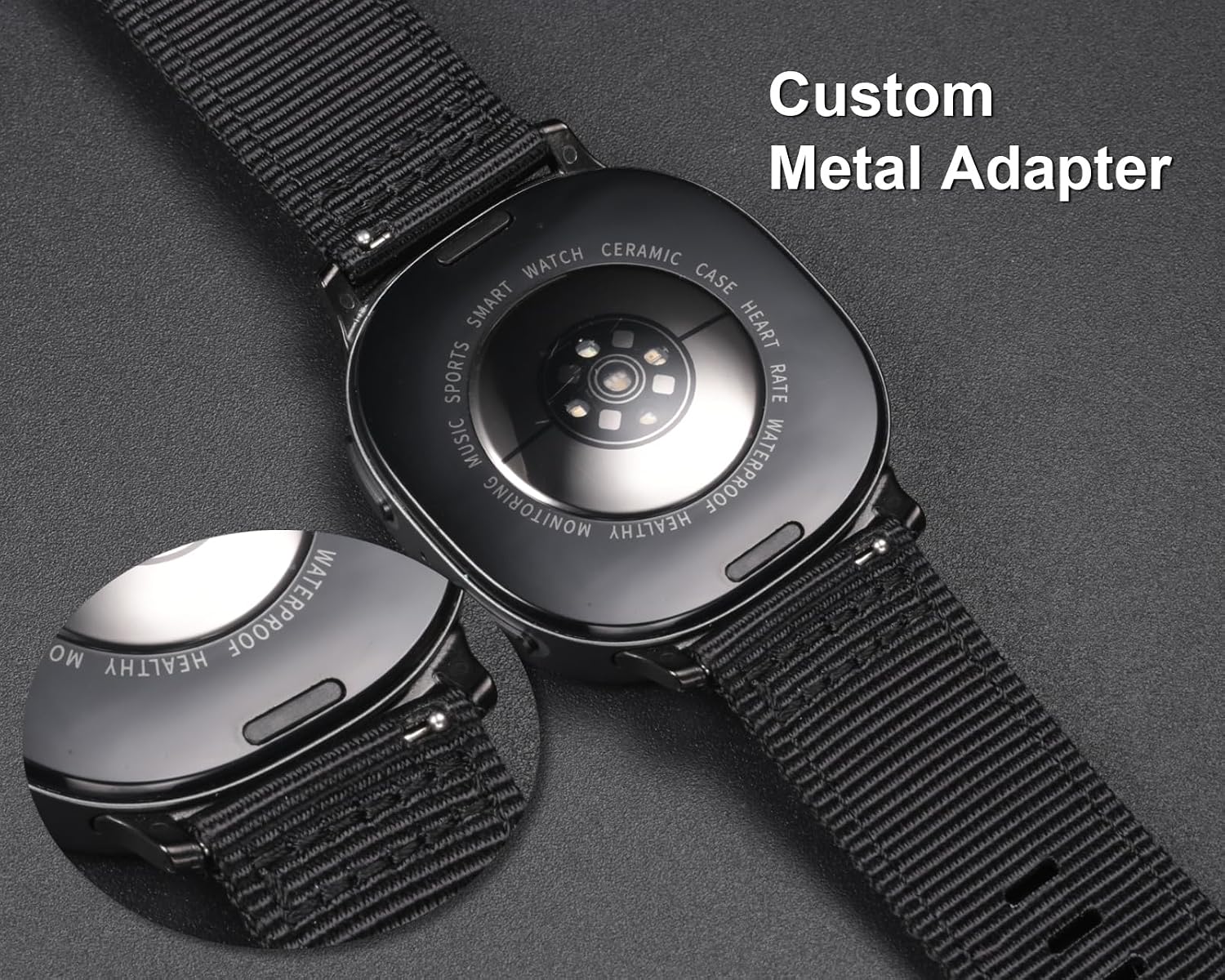 SMITHA Premium Glossy Nylon Watch Band Compatible with Samsung Galaxy Watch 8 & 8 Classic, Watch Ultra 2/1 (47mm), Military Style Strap for 40/44/46mm((2024/2025)) - Durable & Comfortable