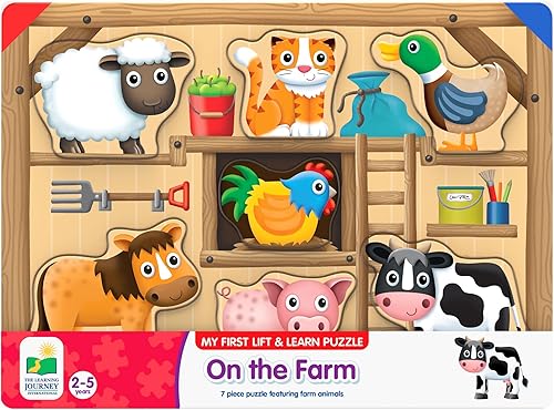 Miniatura 2 de The Learning Journey: My First Lift & Learn - On The Farm - Desarrollo intelectual de rompecabezas activo temprano - Juego de rompecabezas para