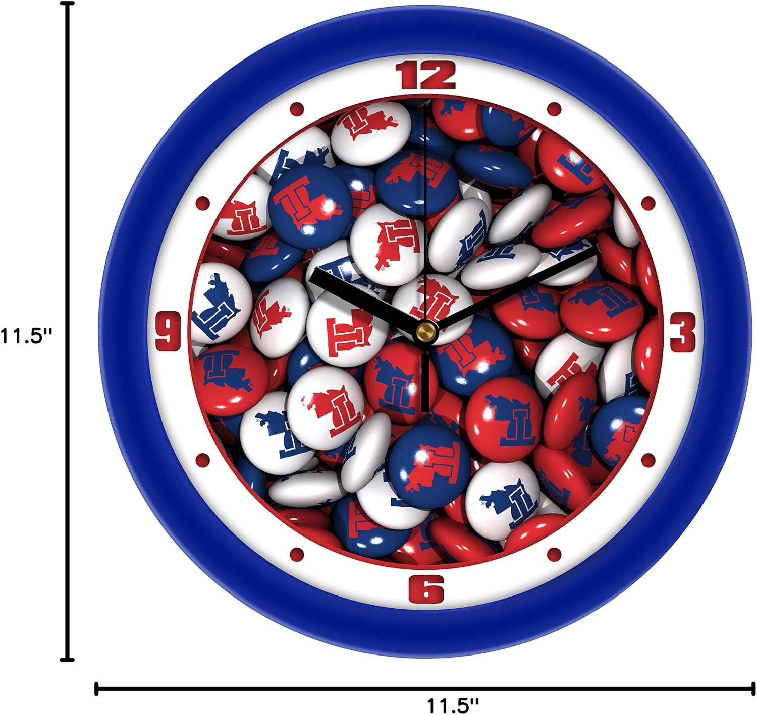 SunTime Louisiana Tech Bulldogs - Candy Wall Clock